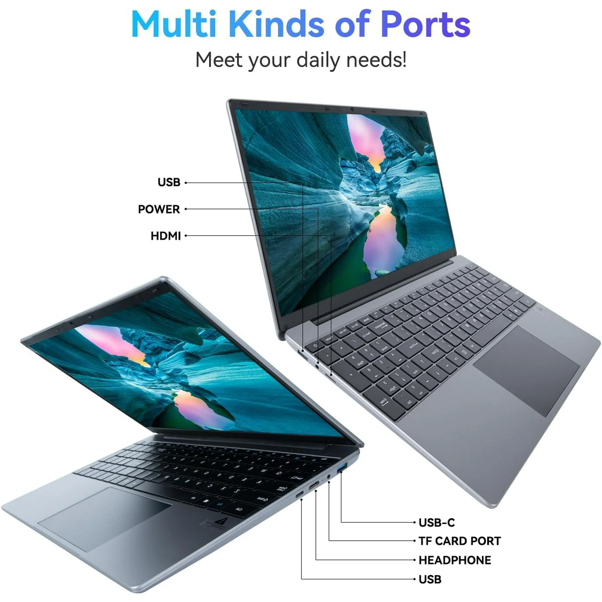 15.6''Laptop 12GB DDR4 512GB SSD, Quad-Core Intel Celeron N5095 Processors, 1080P Ips Fhd Display Laptop Computer, Numeric Keypad,Bluetooth 4.2, 2.4/5G Wifi - Image 2